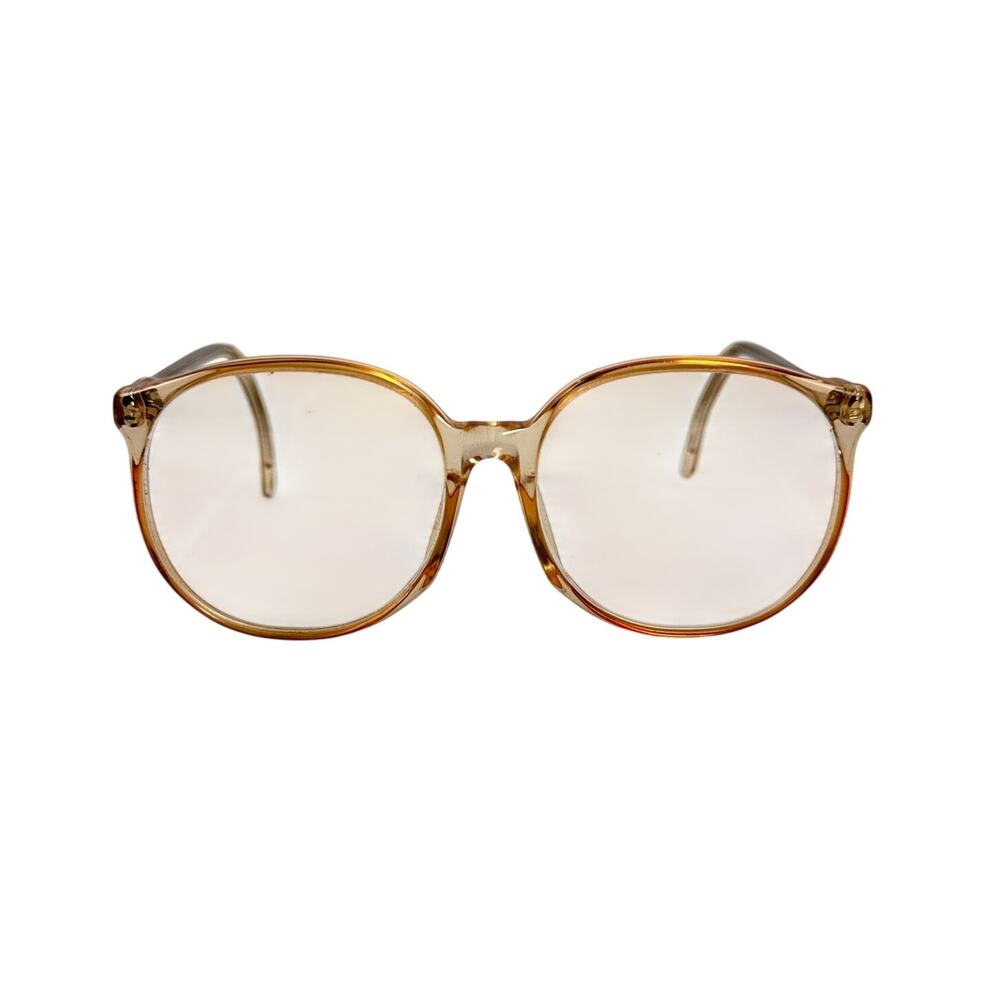 Vintage 80’s Nordic Berkeley Amber Gold Oval Eyeglass Frames 145 Germany